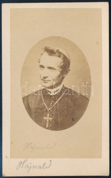 Haynald Lajos (1816-1891) kalocsai érsek, keményhátú fotó, 9,5×6 cm