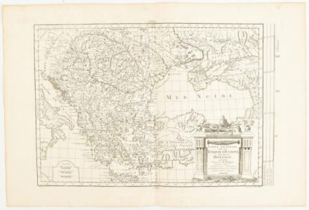 cca 1787 Carte Générale de la Turquie d Europe, et de la Hongrie, dirigée par Mr. Philippe Censeur Royal - Magyarország és Európa török hódoltsági része cca J. E. J. Vallet. Megjelent Mr. Philippe kiadásában 1787, Párizs.