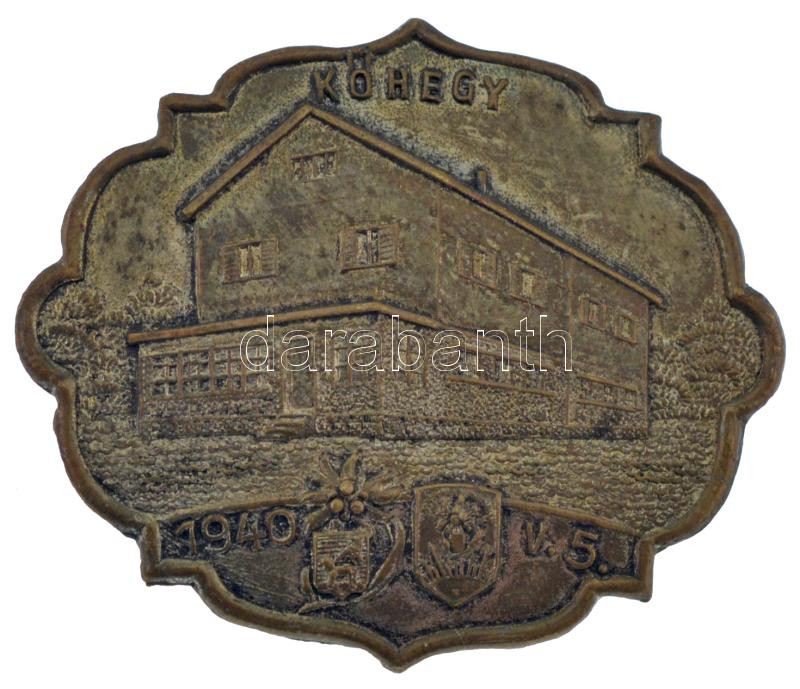1940. 'Kőhegy - 1940. V. 5.' fém jelvény (34x28mm) T:AU