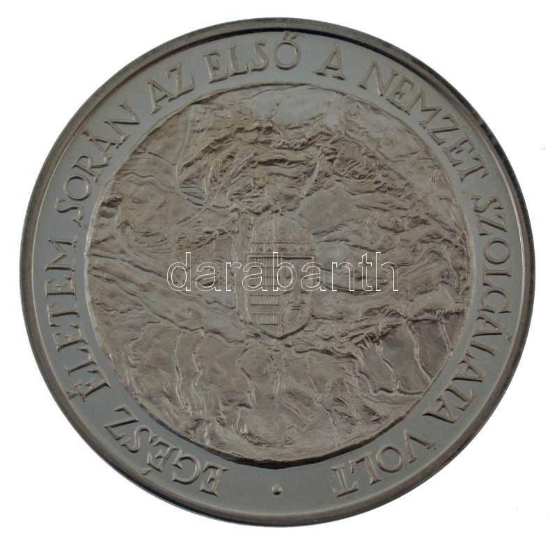 Szabó Imrefia Béla (1952-) 1993. 'Antall József 1932-1993 / Életem során az első a nemzet szolgálata volt' Ag emlékérem (36,12g/0.925/42,5mm) T:UNC (eredetileg PP) patina - Image 2