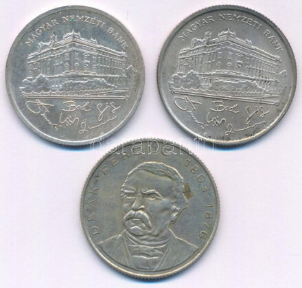 1992-1993-1994. 200Ft Ag (3xklf) 'MNB', 'Deák' T:AU,XF patina Adamo F13, F13.1