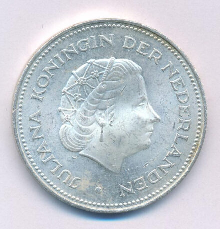 Hollandia 1970. 10G Ag 'Julianna' T:AU Netherlands 1970. 10 Gulden Ag 'Juliana' C:AU Krause KM#195