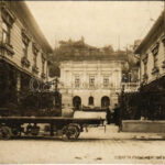 1927 Budapest XXII. Budafok, Pincemesteri tanfolyam pincéje, lovas szekér. photo (fl)