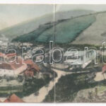 1910 Tokaj, látkép. Fränkel Dezső kiadása - 2-részes kinyitható panorámalap (fl)