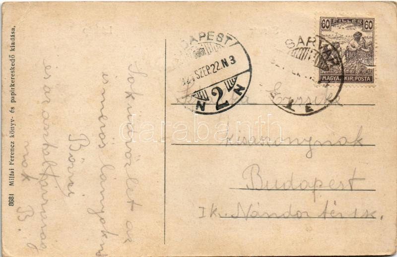 1921 Sárvár, látkép. Milfai Ferenc kiadása (EK) - Image 2