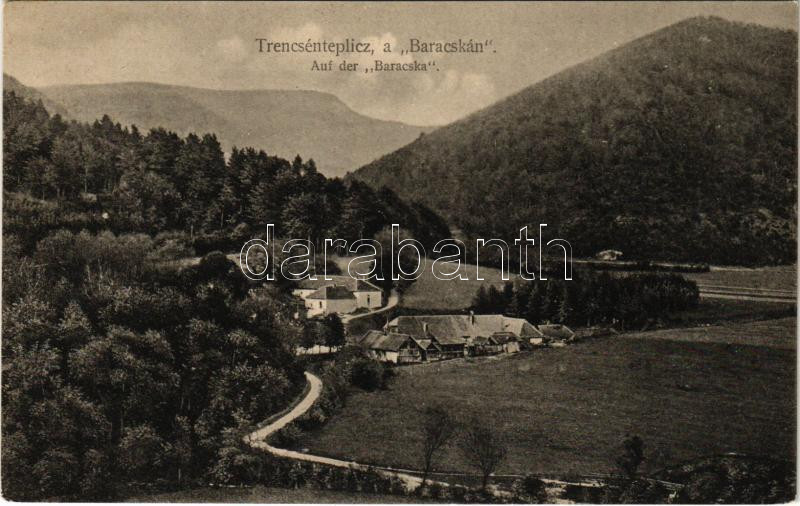 1910 Trencsénteplic, Trencianske Teplice; Auf der 'Baracska' / látkép. Wertheim Zsigmond kiadása / general view