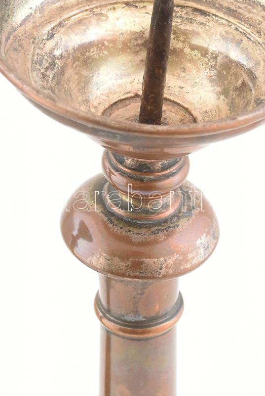 cca 1750 vörösréz templomi gyertyatartó pár 40 cm - Image 2