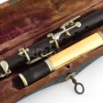 cca 1850 flageolet a pompe tokjában kulccsal.