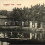 Gyopáros (Orosháza), fürdő, strand, csónak. Tóth György kiadása