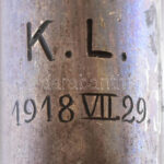 Ezüst fejes sétabot 1918 gravírozással, jelzett. 85 cm - Image 3