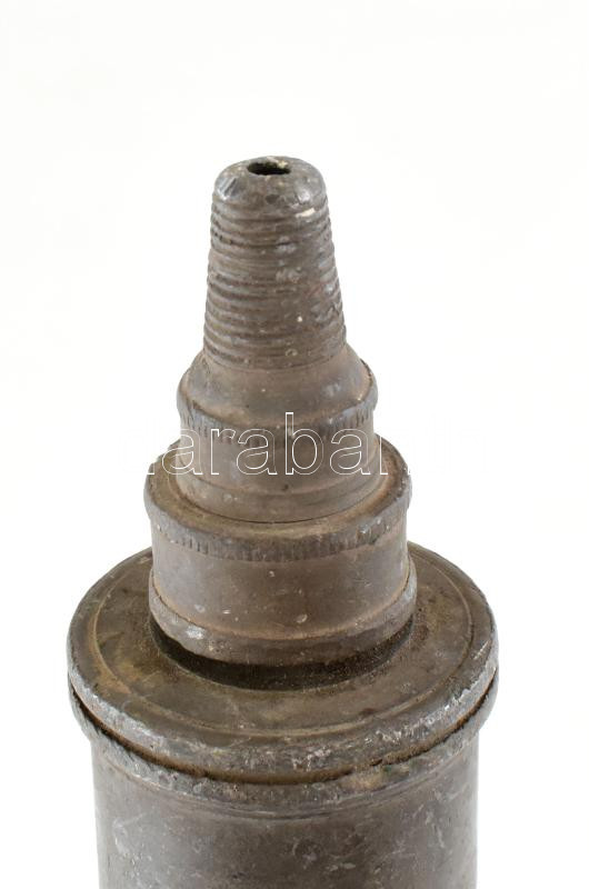 Ón krémnyomó fecskendő fa nyéllel cca 1800-as évek 25 cm - Image 2