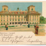 1899 (Vorläufer) Kismarton, Eisenstadt; Schloss Eszterhazy / kastély / castle. Ludwig F. Kummert Art Nouveau, litho (fl)