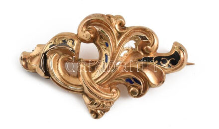 Arany (Au) 14K bross, jelzés nélkül, 2,5×4 cm, bruttó: 3,9 g