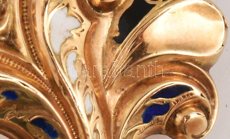 Arany (Au) 14K bross, jelzés nélkül, 2,5×4 cm, bruttó: 3,9 g - Image 2