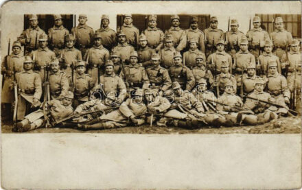 Osztrák-magyar katonák csoportja / WWI Austro-Hungarian K.u.K. military, group of soldiers. Rusznák (Losonc, Lucenec) photo (EM)