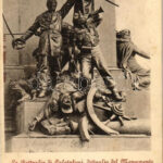 1901 Roma, Rome; La Battaglia di Calafatimi, dettaglio del Monumento a Garibaldi (fa)