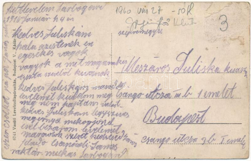 1916 Sárbogárd, Andrássy út. Vasúti Levelezőlapárusítás 6743. (Rb) - Image 2