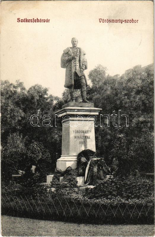 1911 Székesfehérvár, Vörösmarty szobor (kis szakadás / small tear)