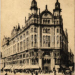 Budapest V. Belvárosi Takarékpénztár r.-t. palotája, üzletek, reklámlap (non PC) (EK)