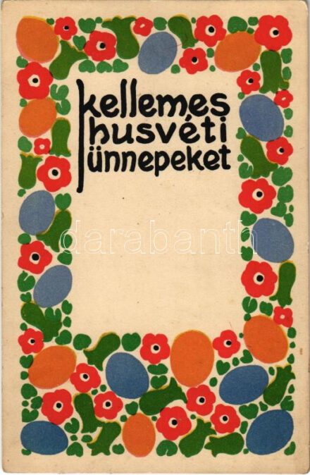 Kellemes Húsvéti Ünnepeket! Az Orsz. Magy. Kir. Iparművészeti Iskola levelezőlapjai. Rigler J. E. rt. 2016. / Ungarische Werkstätte / Hungarian art postcard, Easter greeting