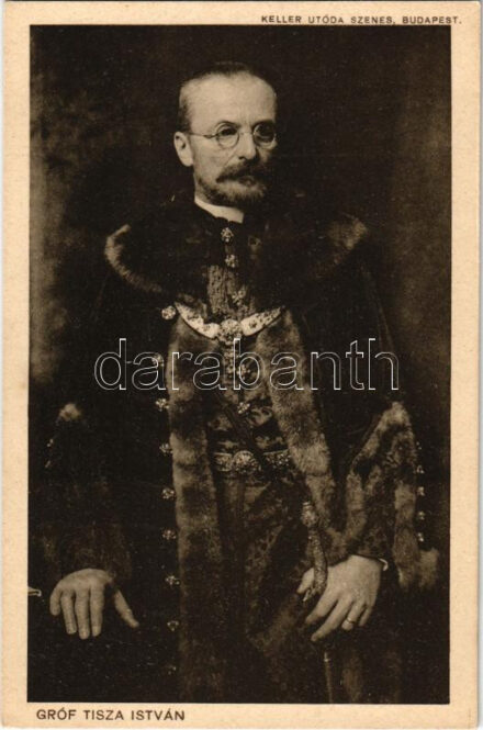 Gróf Tisza István, magyar miniszterelnök. Keller utóda Szenes