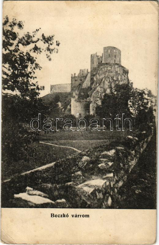 Beckó, Beczkó, Beckov; vár. Ambro Károlyné sz. Hajdusek Paula kiadása / hrad / castle (EK)