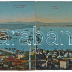 Constantinople, Istanbul; Vue prise de la Tour du Séraskerat / 6-részes kihajtható panorámalap / 6-tiled folding panoramacard (r) - Image 2