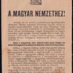 1920 A Magyar Királyság Pártjának . Royalista Párt röplapja