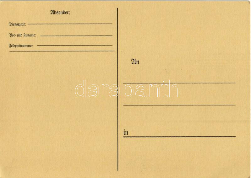 Deine Arbeit sichert den Sieg! / WWII German military field postcard, NSDAP German Nazi Party working class propaganda - Image 2
