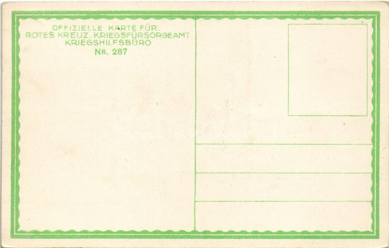 Indivisibiliter AC Inseparabiliter / Das kleine Gemeinsame Wappen / Osztrák-magyar közös kis címer / The small common coat of arms. Viribus Unitis. Offizielle Karte für Rotes Kreuz, Kriegsfürsorgeamt Kriegshilfsbüro Nr. 287. s: Ströbl (EK) - Image 2