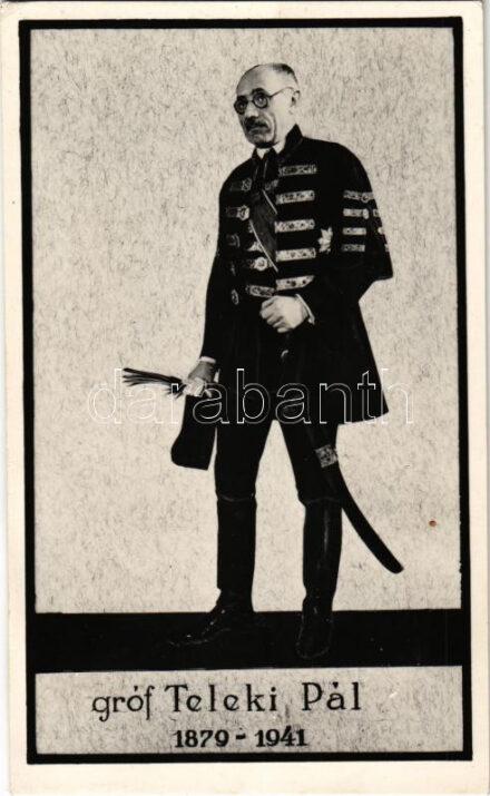 Gróf Teleki Pál (1879-1941) gyászlapja (EK)