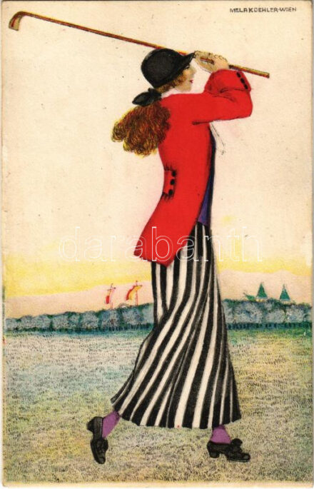 Viennese Art Nouveau / Golf Mode. B.K.W.I. 187-5. s: Mela Koehler (r)