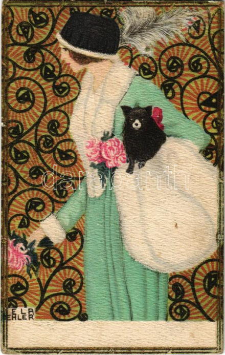 Viennese Art Nouveau / Mode. B.K.W.I. 621-6. s: Mela Koehler (Rb)