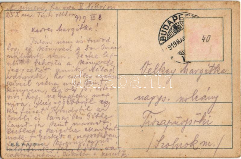 1919 Viennese Art Nouveau / Mode. B.K.W.I. 131-1. s: Mela Koehler (r) - Image 2