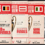 1968-1970 A Manchester United angol labdarúgócsapat kupamérkőzéseinek programfüzetei (BEK, FA Kupa), össz. 9 db, tanúsítvánnyal / Manchester United cup match programmes (European Champions Cup, FA Cup), 9 in total, with certificate