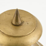 Régi masszív bronz gyertyatartópár, jelzés nélkül, kopásokkal, m: 18 cm - Image 2