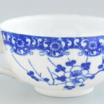 Japán tojáshéj porcelán teáscsésze, 6 db, egyik alj sérült, jelzett. - Image 3