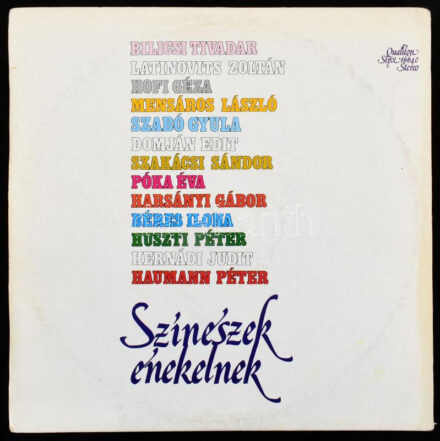 Színészek énekelnek. Vinyl, LP, Album, Qualiton 1982 VG+