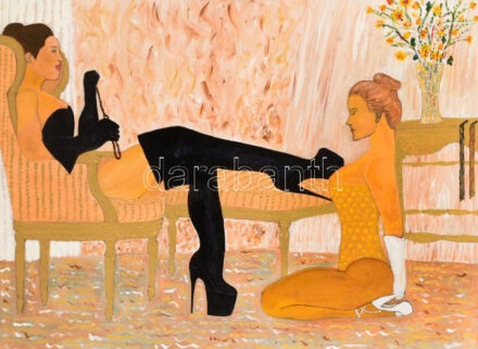 Androméda jelzéssel: Velencei kaland. Olaj, farost 42x60 cm