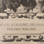 1885 Budapesti Országos Kiállítás látképe, tárgymutatóval, szakadásokkal, ragasztott, 59×39 cm - Image 3