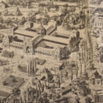 1885 Budapesti Országos Kiállítás látképe, tárgymutatóval, szakadásokkal, ragasztott, 59×39 cm - Image 4