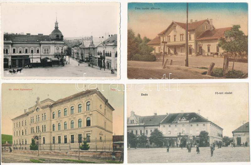 Dés, Dej; 24 db régi képeslap / 24 pre-1945 postcards