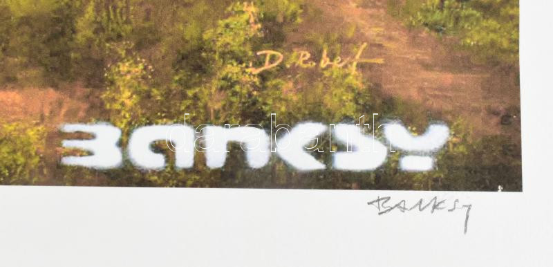 Banksy:. Ofszet litográfia, papír, jelzett a nyomaton, 'POW Printmaking' szárazpecséttel Grafiart - Aviomar UK. tanúsítvánnyal Számozott: 80/150. Lapméret:70x50 cm, / Numbered, marked - Image 2