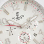 Hublot replika automata férfi karóra, műanyag szíjjal, plexi kissé karcos, működik, d: 4,5 cm - Image 2