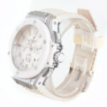 Hublot replika automata férfi karóra, műanyag szíjjal, plexi kissé karcos, működik, d: 4,5 cm - Image 3