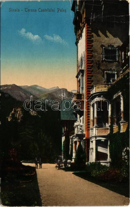 1914 Sinaia, Terasa Castelului Peles / castle, terrace (fa)
