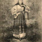 1906 Portul National / Romanian folklore, woman in traditional costumes. Stengel & Co. (EK)
