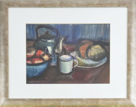 Brankovics Éva (1938-): Csendélet, olaj, karton jelzett keretben 30x38 cm