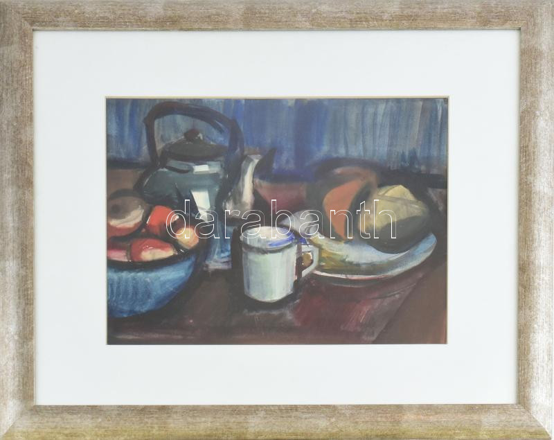 Brankovics Éva (1938-): Csendélet, olaj, karton jelzett keretben 30x38 cm