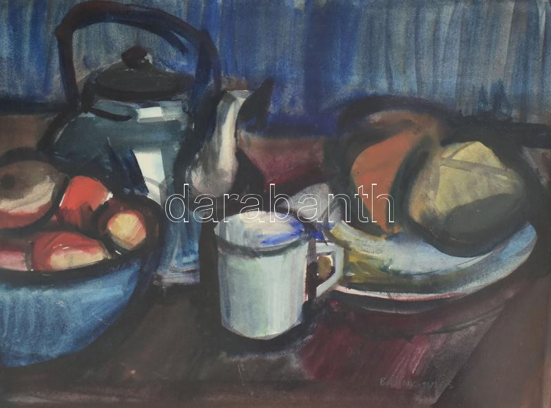 Brankovics Éva (1938-): Csendélet, olaj, karton jelzett keretben 30x38 cm - Image 2